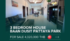 Hot Sale 3 Bedroom House in Baan Dusit Pattaya Park